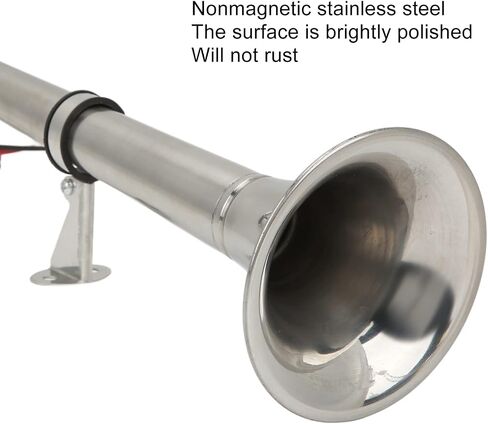 328db Super Loud Single Trumpet Truck Air Horn, 328DB 12V 30W VXH1112MAR C Stainless Steel Universal Air Horn Boat Horns for Boats RVs Yachts in Saudi Arabia