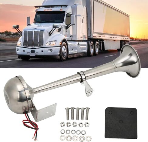 328db Super Loud Single Trumpet Truck Air Horn, 328DB 12V 30W VXH1112MAR C Stainless Steel Universal Air Horn Boat Horns for Boats RVs Yachts in Saudi Arabia