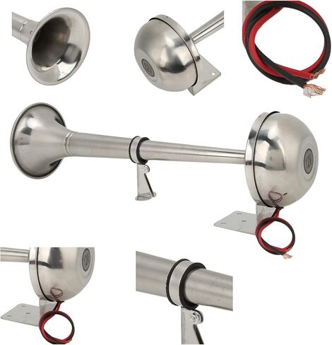 328db Super Loud Single Trumpet Truck Air Horn, 328DB 12V 30W VXH1112MAR C Stainless Steel Universal Air Horn Boat Horns for Boats RVs Yachts in Saudi Arabia