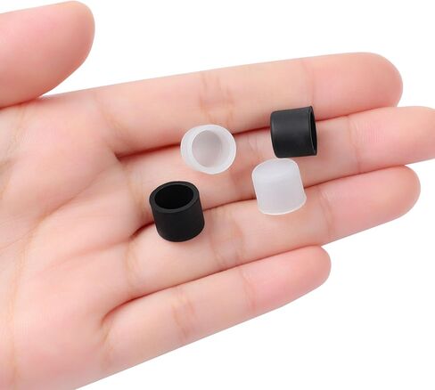 uxcell Silicone RCA Female Connector Duct Cap Set, 8mm Anti Dust Proof Plug Protector Cover 10 Pcs for Speakers Amplifiers CD Players Black Clear in Saudi Arabia
