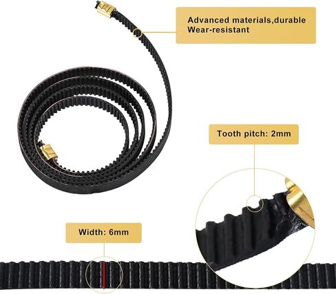 طقم حزام التوقيت Creality Ender 3 S1 حزام متزامن على المحور X + حزام متزامن على المحور Y لأجزاء الطابعة ثلاثية الأبعاد Creality Ender 3 S1, S1 Pro in Saudi Arabia