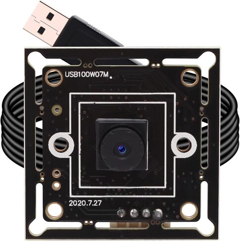 ELP 720P كاميرا USB لوحة كاميرا ويب مدمجة صغيرة جدًا مع عدسة 45 درجة M7 ميجابيكسل HD OV9712 وحدة كاميرا USB لأجهزة الكمبيوتر المحمول USB2.0 UVC وحدة كاميرا فيديو PC، مع كابل 3.3 قدم/1 متر للكمبيوتر in Saudi Arabia
