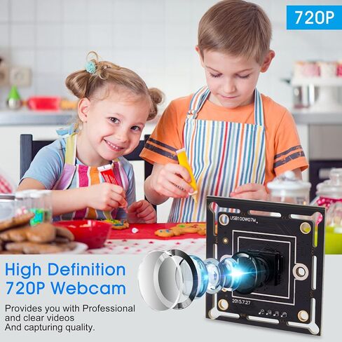 ELP 720P كاميرا USB لوحة كاميرا ويب مدمجة صغيرة جدًا مع عدسة 45 درجة M7 ميجابيكسل HD OV9712 وحدة كاميرا USB لأجهزة الكمبيوتر المحمول USB2.0 UVC وحدة كاميرا فيديو PC، مع كابل 3.3 قدم/1 متر للكمبيوتر in Saudi Arabia