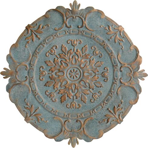 Stratton Home Décor S11563 Small Medallion Wall Décor, 13x13, White in Saudi Arabia