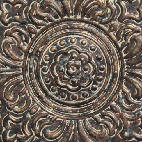 Stratton Home Décor S11563 Small Medallion Wall Décor, 13x13, White in Saudi Arabia