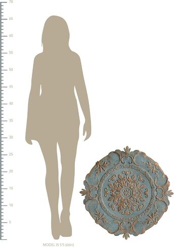 Stratton Home Décor S11563 Small Medallion Wall Décor, 13x13, White in Saudi Arabia