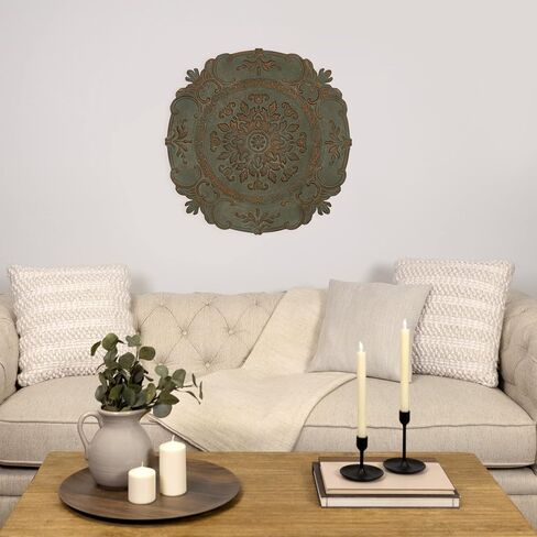 Stratton Home Décor S11563 Small Medallion Wall Décor, 13x13, White in Saudi Arabia