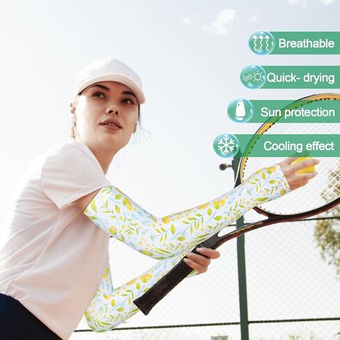 4 Pairs Gardening Sleeves Anti-Slip Arm Protection with Thumb Hole Sun Sleeve Cooling Arm Sleeves for Women Men Outdoor in Saudi Arabia