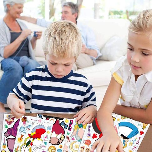 36Pcs Make Your Own Alice in Wonderland Toys Stickers Sheet,Princess Birthday Decorations for Alice in Wonderland Birthday Party Supplies in Kuwait