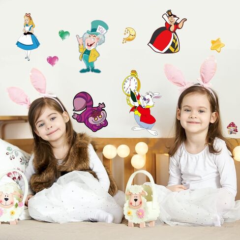 36Pcs Make Your Own Alice in Wonderland Toys Stickers Sheet,Princess Birthday Decorations for Alice in Wonderland Birthday Party Supplies in Kuwait