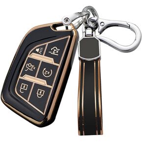 Tpu key fob cover Compatible with Cadillac 2020 2022 CT5 CT6 XTS XT4 XT5 XT6 ATS Escalade ESV accessories keychain
