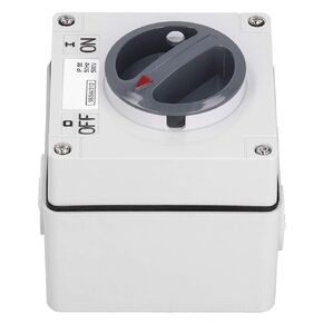 Eujgoov Waterproof Switch 500V Outdoor Power Isolator On-Off Switch Dustproof Rotary Control Switch Socket with Accessories(3P20A)