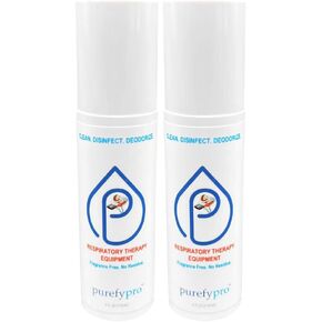 Purefypro CPAP Cleaner and Sanitizer Spray (4oz, 2pk). No Rinse. No Residue. Kills 99.9999% Norovirus, Flu Virus, and Fungi, Drug Resistant Germs. Unscented.