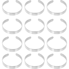 Bracelet Blank Stainless Steel Bracelet: Cuff Bangle Bracelet for DIY Jewelry Making Stamping Engraving 10Pcs