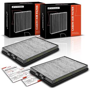 A-Premium 2-PC Cabin Air Filter with Activated Carbon Compatible with BMW E39 Series 525i 2001-2003, 528i 1997-2000, 530i 2001-2003, 540i 1997-2003, M5 2000-2003, Replace# CF10369, 64118391198