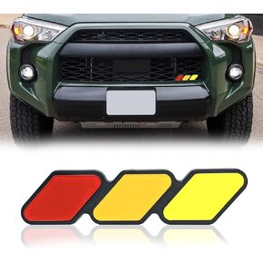 Msyuusr 1 Pack Tri-Color Grille Badge Emblem Insert Decoration Car Accessories Compatible with Toyota Tacoma Tundra 4Runner Highlander Sequoia Rav4 (American Flag)