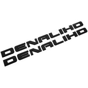 2X Denali HD Side Door Tailgate Letter Nameplate Emblem Badge 3D Replacement for Denali (Chrome)