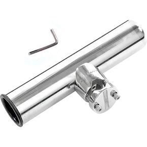 Tournament Style Clamp on Fishing Rod Holder for Rails 7/8" to 1" Rail Mount Stainless Steel Adjustable Fishing Rod Holder