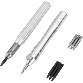 ZJchao Watch Crown Remover, 2 Pcs Watch Crown Tube Remover with Steel Replacement Head Wristwatch Crown Tube Opener Watch Repair Tool Fits for Most Kinds of Watches