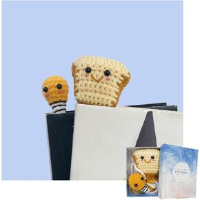 2 Pcs Cute 3D Crochet Bookmarks - Unique Bookmarks for Book Lovers, Women, Kids, and Men, Book Marks for Reading Women, Book Lovers Gifts