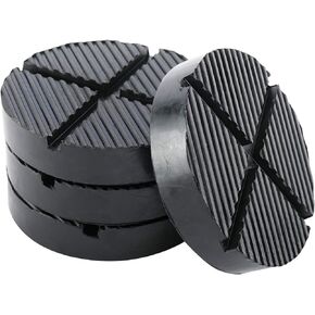 Floor Jack Rubber Pad Universal Jack Adapter Pinch Weld Side Frame Rail Protector Puck/Pad (4 Pack)