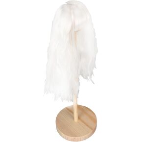 GLOGLOW Doll Wig Hair with Long Curly Design, Comfortable Artificial 1/6 High Temp Silk Hair Wig Suitable for 15.5-17cm Dolls (Peach Color) in Saudi Arabia