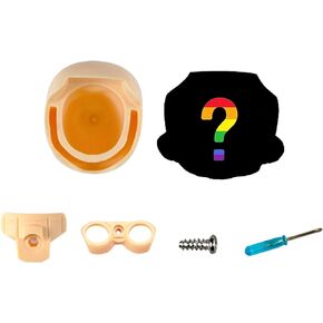 Head with Random Blank face Replacement Ball Jointed Doll Head Accessories for 1/12 Scale Doll Body（Normal-White）