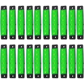 MADCATZ (Pack of 20) 3.8 Inch Amber 6 LED SMD Indicators Side Clearance Marker Light Rear Turn Signal Truck Bus Trailer Car Boat 12v DC Model TK12