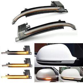 Sequential Led Side Mirror Marker Light Turn Signal Lamp Compatible with Audi A4 S4 A5 S5 B8 A6 S6 A8 S8 Q3 SQ3 A3 8P