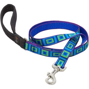 LupinePet Originals 3/4" Sea Glass 6-Foot Padded Handle Leash for Medium and Larger Dogs