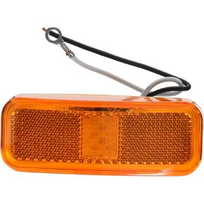 Diamond Group 52718 Amber 4" x 1.5" Weatherproof LED Marker Light with Reflector