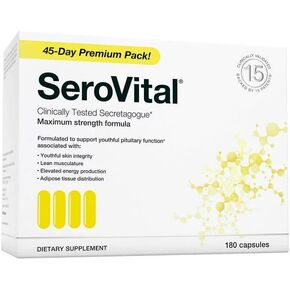 Sero-Vital Renewal Complex - Reverse The Signs of Aging - Clinically Tested to Increase Human Growth Hormone (HGH) - 180 Capsules