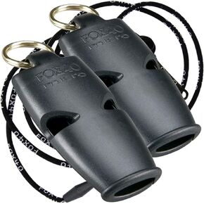 Fox 40 Micro 2 pack, BLACK w/ lanyards