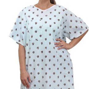 3 Pack - Premium Quality IV Hospital Gowns for Men or Women Delivery Gown for Women Size Medium - 2XL with Snaps on Shoulders