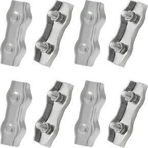 10 قطعة M5 سلك حبل مشبك كابل 304 الفولاذ المقاوم للصدأ دوبلكس الترباس سلك حبل كليب ل 5/16 "قطر سلك كابل in Kuwait