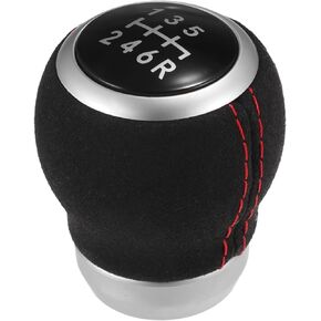 ACROPIX Black Suede 6 Speed Manual Gear Shift Knob Stick Shifter Lever Head Ball Fit for Subaru Impreza WRX STI 2009-2021 - Pack of 1
