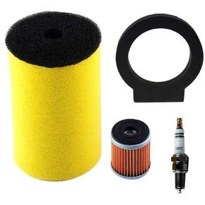 1YW-14451-00-00 Air Oil Filter for Yamaha Timberwolf 250 Big Bear 350 Moto-4 250 350 Kodiak 400 Big Bear 350 Big Bear 4x4 1987-1999 with Spark Plug
