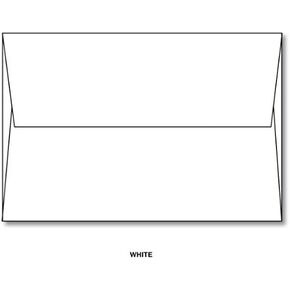 A2 Blank White Envelopes – For 4.25" x 5.5" Greeting Cards, Invitations, Postcards | 4 3/8" x 5 3/4" | 24lb Bond (90gsm) Square Flap | 25 per Pack