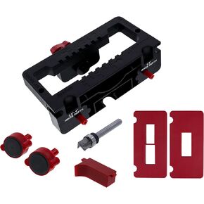 Milescraft 1226 Hinge Jig – Self Clamping Door Hinge Jig, Door Hinge Mortiser. Hinge Templates Rout Mortises from 2.5" to 4.5". Hinge Installation Kit Includes Latch Templates for All Standard Doors