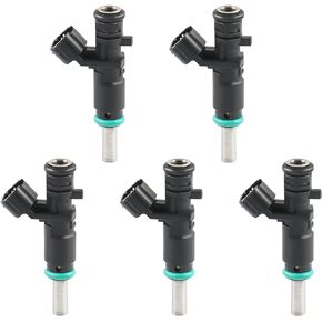 JDMON Fuel Injectors Compatible with VW Volkswagen Beetle Jetta 2017-2014 Golf 2010-2014 Passat 2012-2014 Rabbit 2007-2009 2.5L 07K906031C 5Pcs