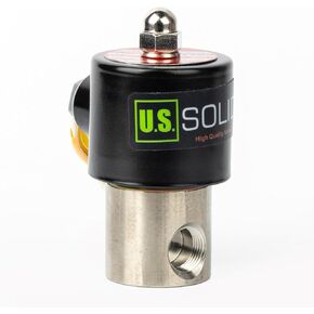 3/8" Solenoid Valve - 110V AC Stainless Steel Electric Solenoid Valve, Normally Closed, Viton Seal