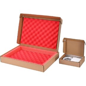 Kraft Mailing Box with Protection Foam Laptop Shipping Box Without Available Space for Chargers or Cords, Fits Most Laptop Screen Sizes