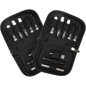 2PCS Pocket Size Travel Pouch Stash Case,Pod case Travel Carrying Case for Battery Pen Charger