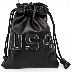 Golf Valuables Pouch,Golf Pouch with Drawstrings Leather Golf Tee Pouch for Men Women