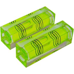 accuracy Mini Level Bubble Small Horizontal Bubble Three Line Horizontal Pearl Level Magnetometer (52 * 20 * 15mm Green magnetism 2PCS)