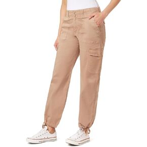 WallFlower Women's Luscious Curvy Twill Cargo Jogger Mid Rise Insta Stretch Juniors Pants