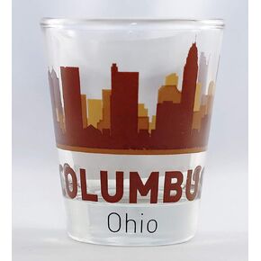Columbus Ohio Sunset Skyline Shot Glass