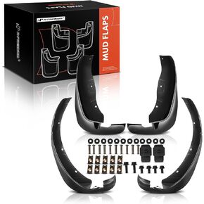 A-Premium Set of 4PCS Mud Flaps Splash Guards Mudguards Mudflaps with Hardware Compatible with Mazda Miata (MX5 MX-5), 1990-1997, Convertible Only, 2-Door, Front and Rear (Driver & Passenger Sides)