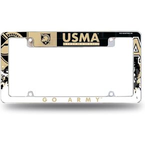 Rico Industries NCAA Army West Point Black Knights Primary 12" x 6" Chrome All Over Automotive License Plate Frame for Car/Truck/SUV
