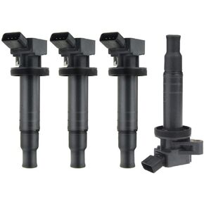 YHTAUTO Set of 4 Ignition Coil Packs Replacement for Toyota Corolla 2000-2008, Matrix 2003-2008, Celica Mr2 Spyder Pontiac Vibe Chevrolet Prizm L4 1.8L, Replace 6731306